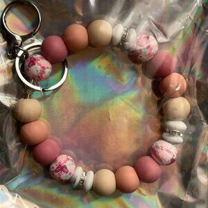 Wristlet Keychain Silicone Beads